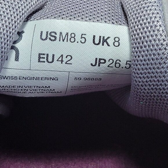 On Cloud 5 Mens Size 8.5 Zinc Grey Canyon Orange 59.98888 Running Athletic Shoes - Picture 11 of 11